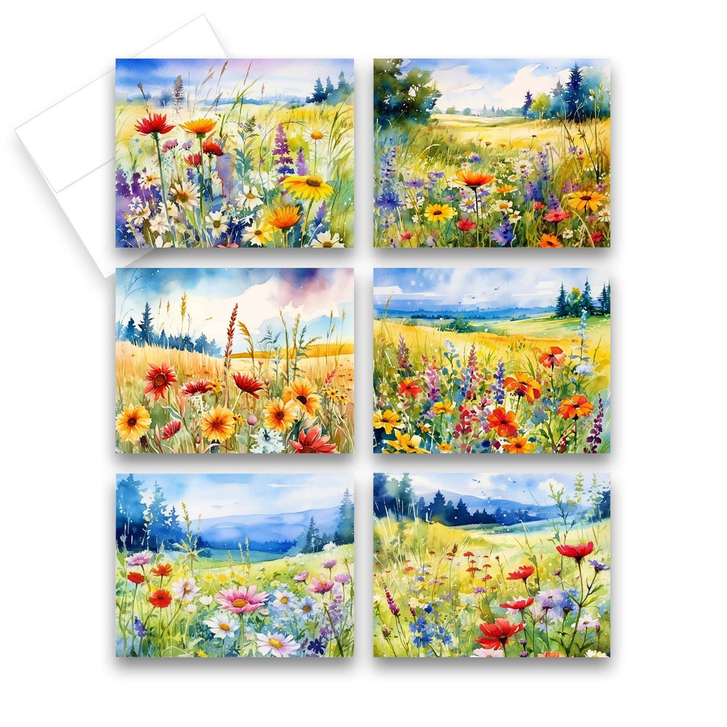 Greeting Cards: Assorted Meadow 6pk