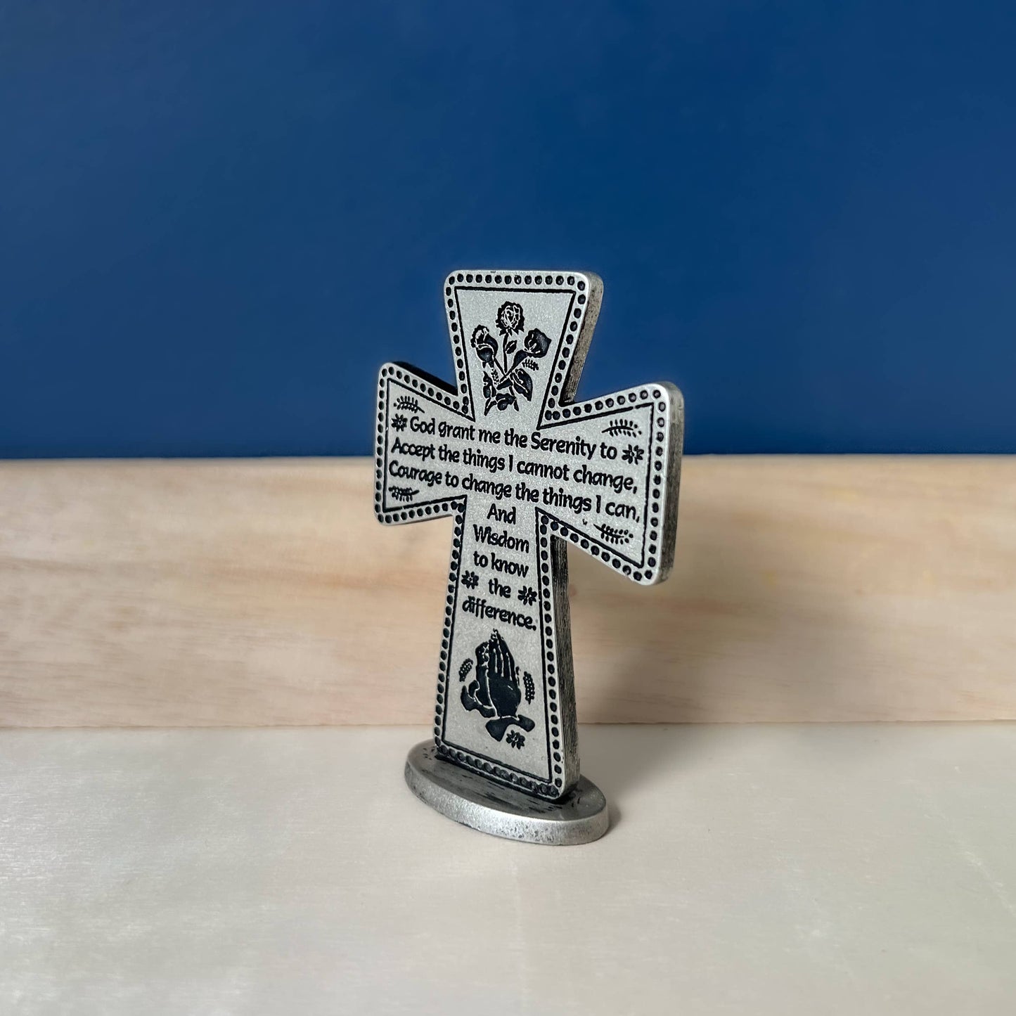 Mini Standing Cross Serenity Prayer