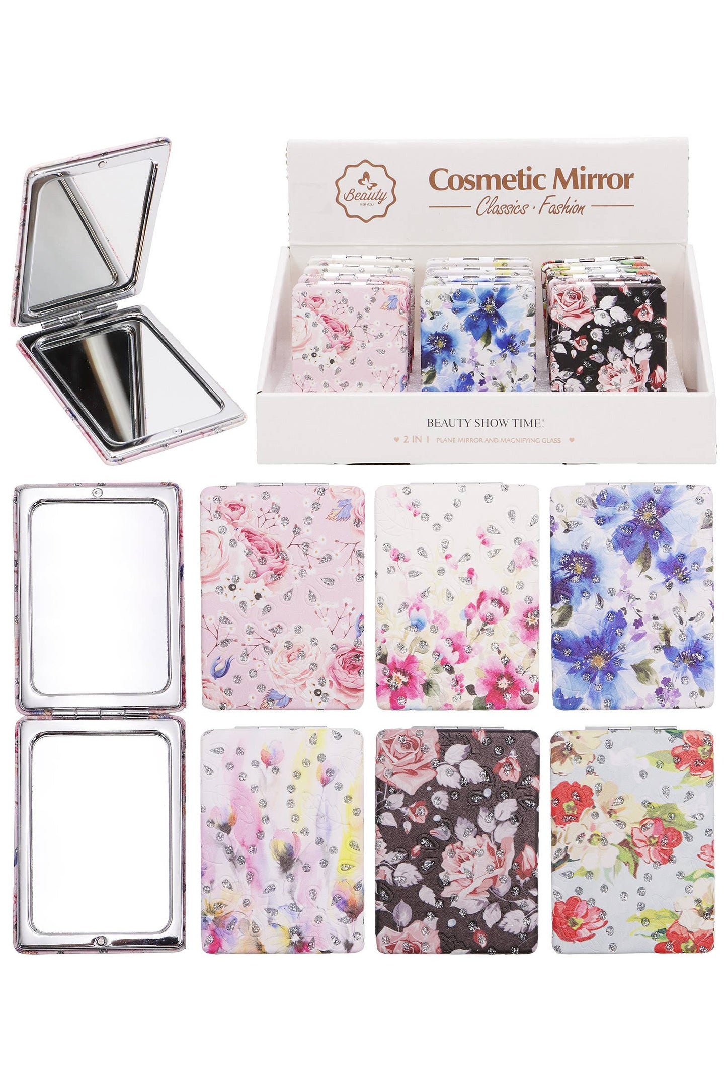 Cosmetic Mirror- Flower Garden