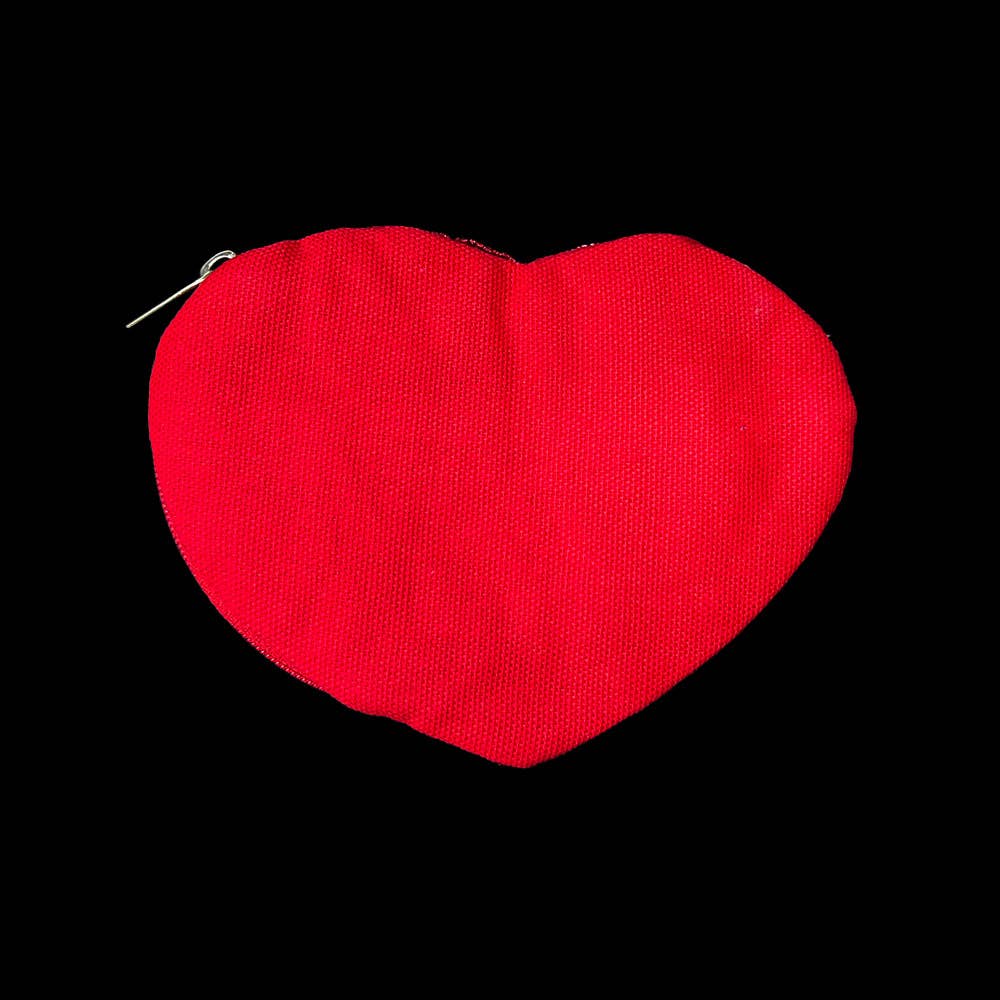 LOVE Heart Shaped Beaded Mini clutch Bag