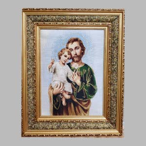 St. Joseph Double Padded Framed Image
