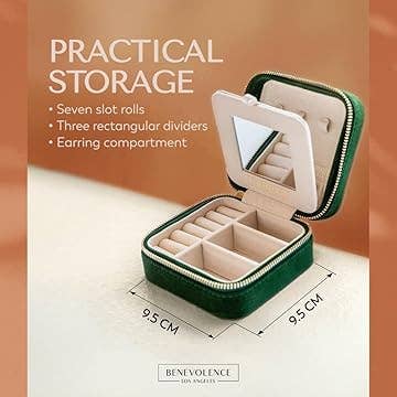 Pink Velvet Square Jewelry Box