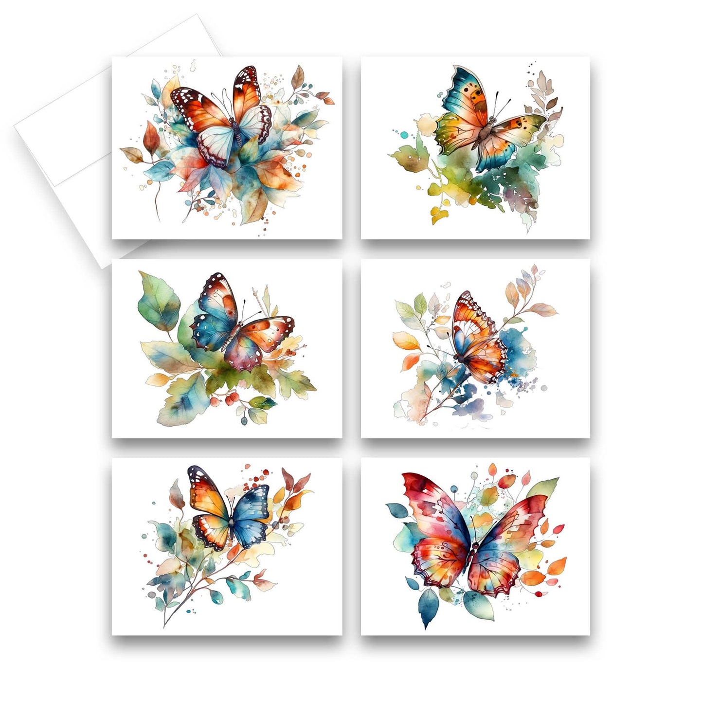 Greeting Cards- Assorted Butterfly 6pk