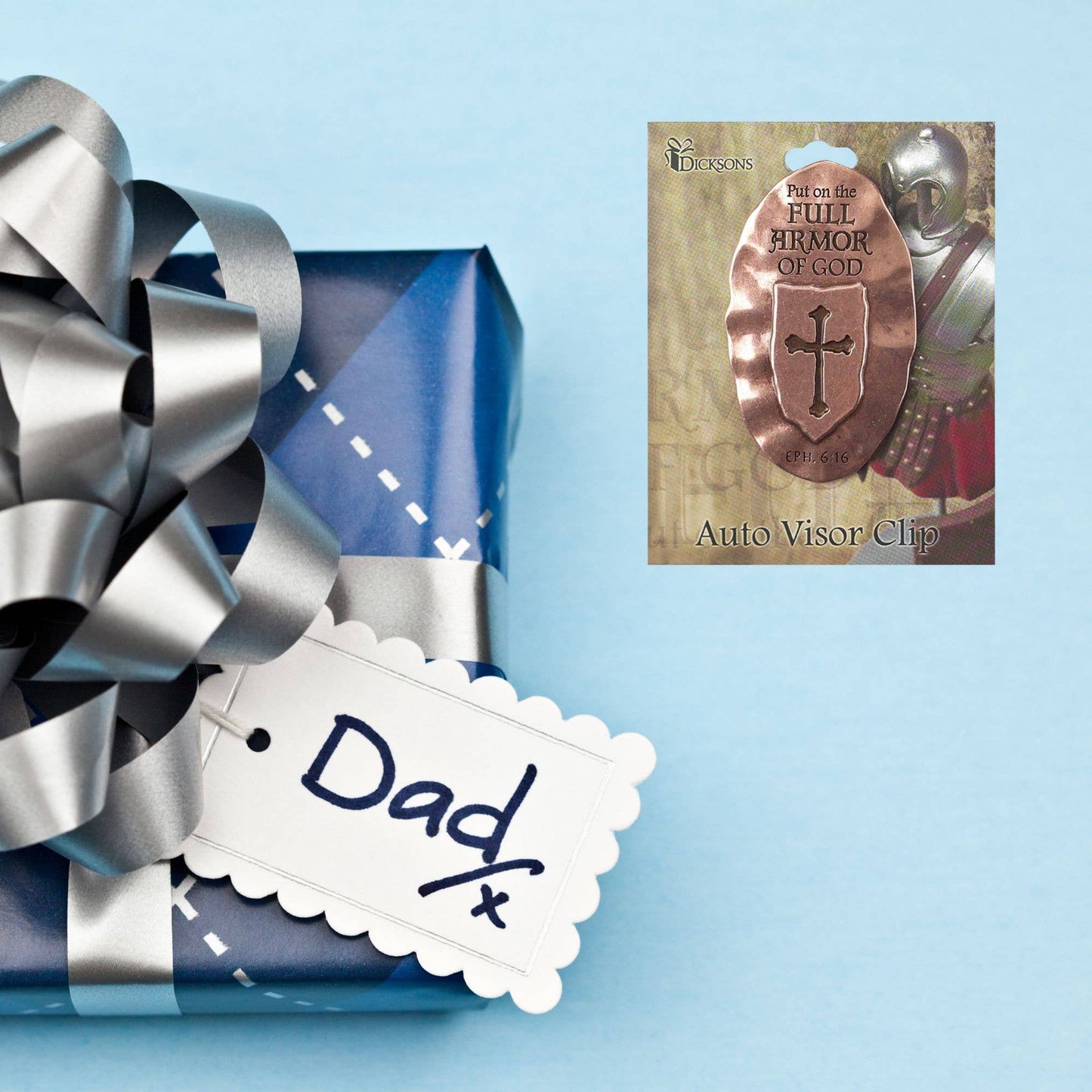 VISOR CLIP FULL ARMOR OF GOD METAL BRNZ