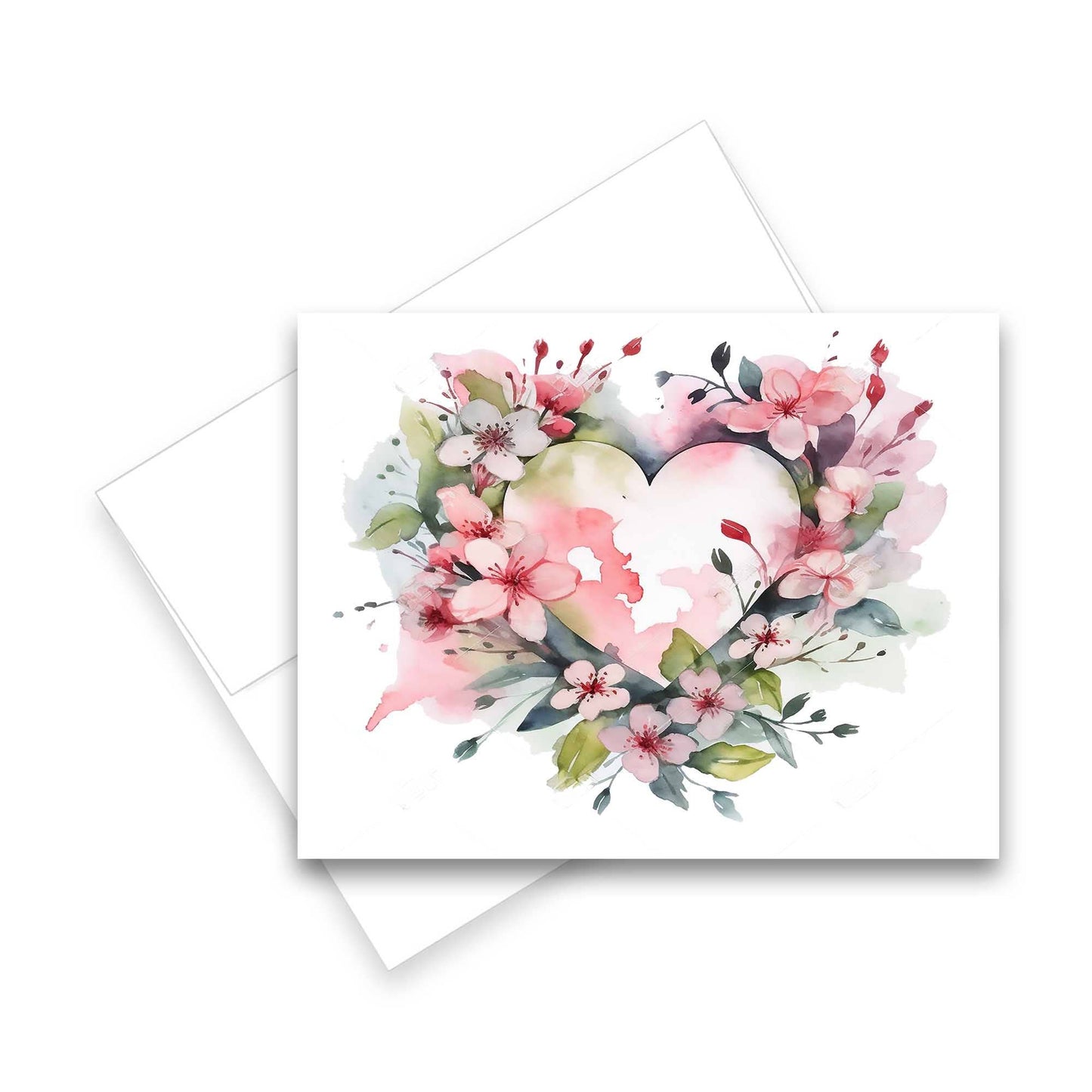 Greeting Cards- Assorted Floral Heart 6pk