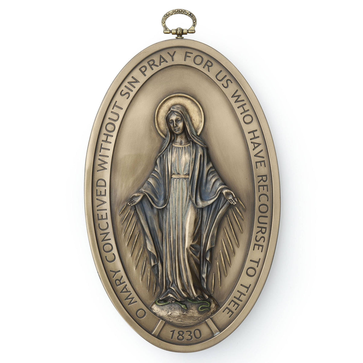 Miraculous Medal Wall Plaque 8 3/4 Inches