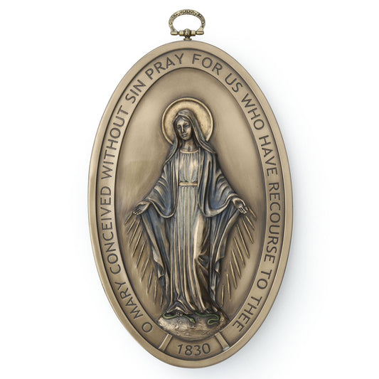 Miraculous Medal Wall Plaque 8 3/4 Inches