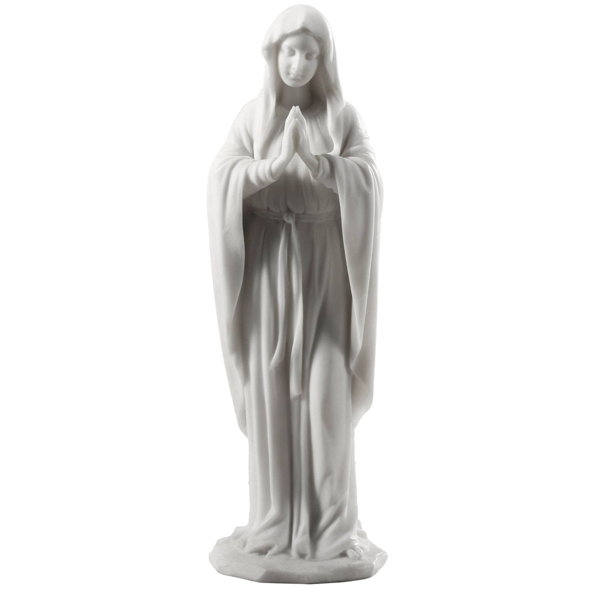 Blessed Virgin Mary White Statue 11 3/4 Inches