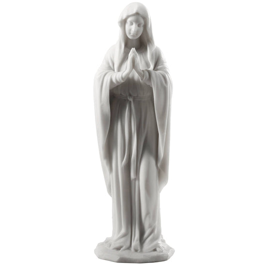 Blessed Virgin Mary White Statue 11 3/4 Inches