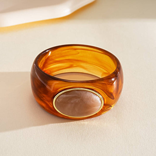 Light Orange Vintage Acrylic Ombré Bangle