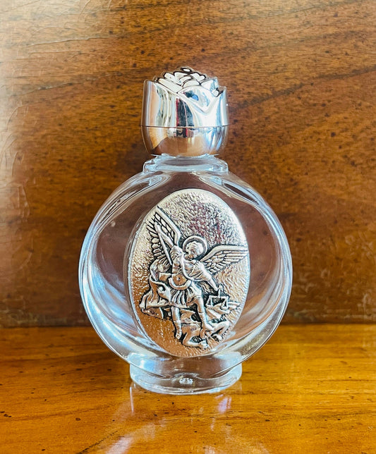 St. Michael Holy Bottle w/Rose Top 2.5"