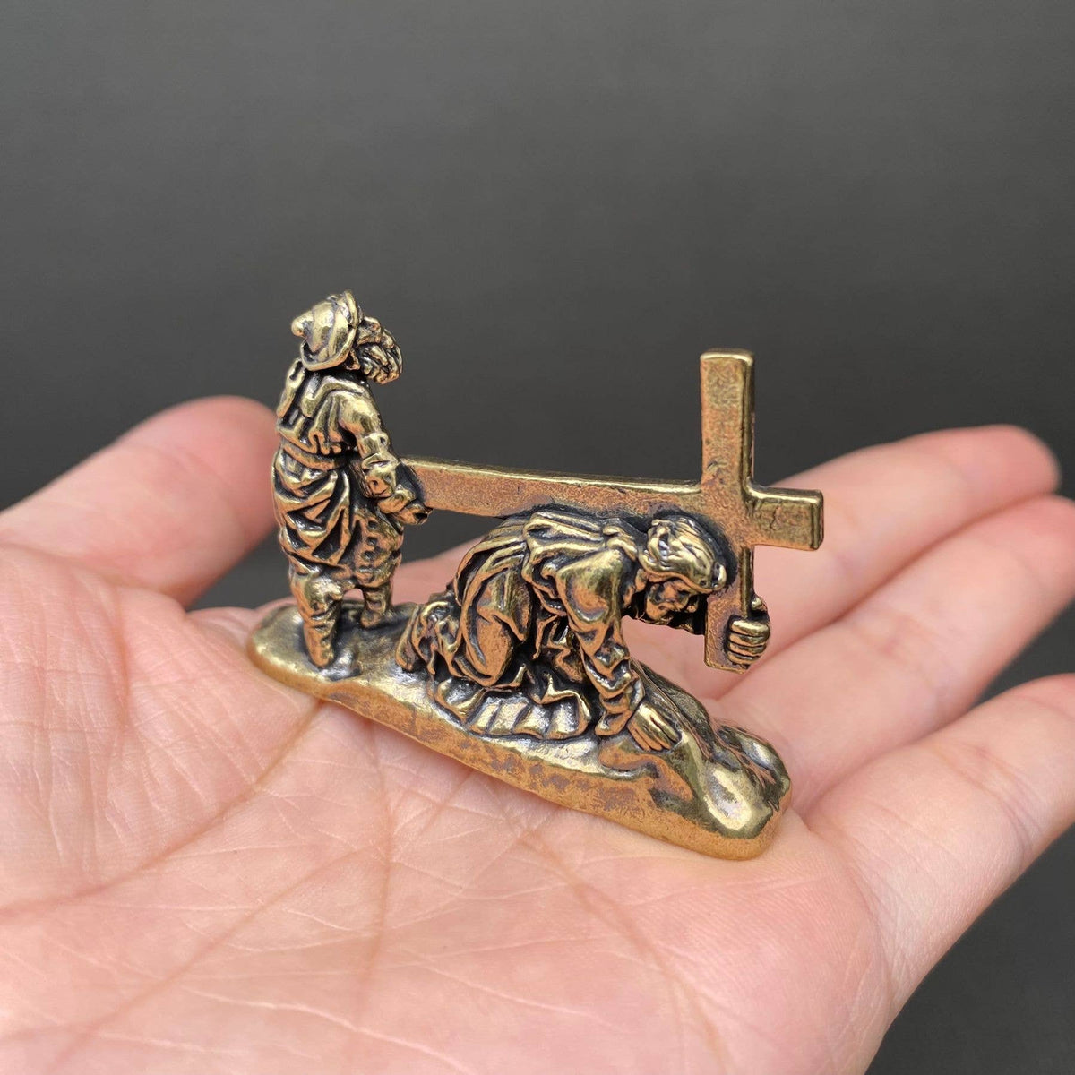 Small Redemption Brass Statue