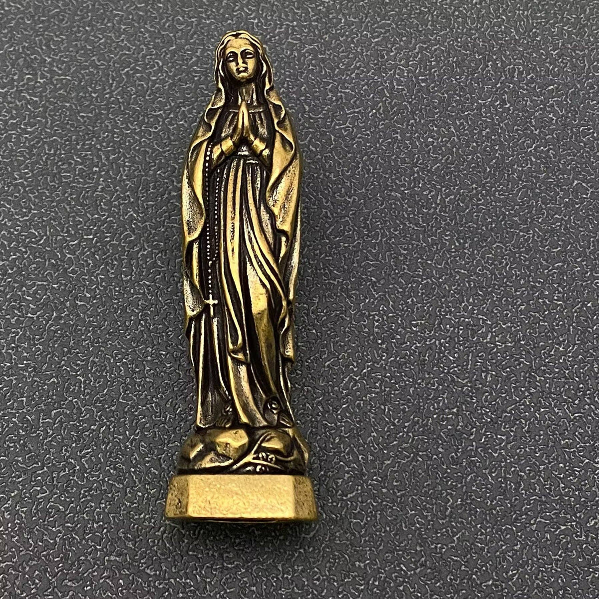 Small Brass Virgin Mary Statue