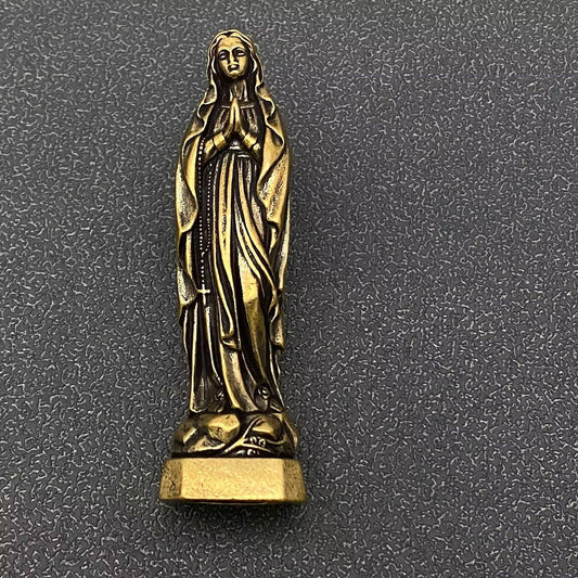 Small Brass Virgin Mary Statue