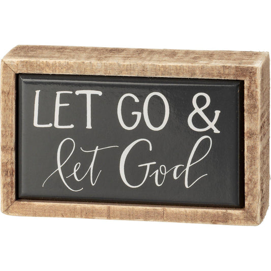 Let Go & Let God Box Sign Mini