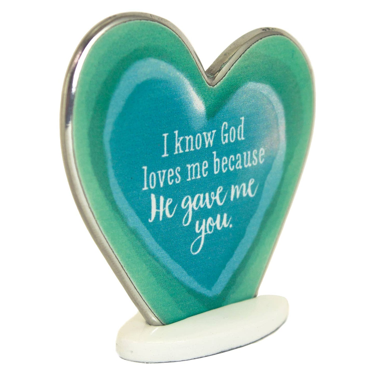Green Standing Heart Plaque