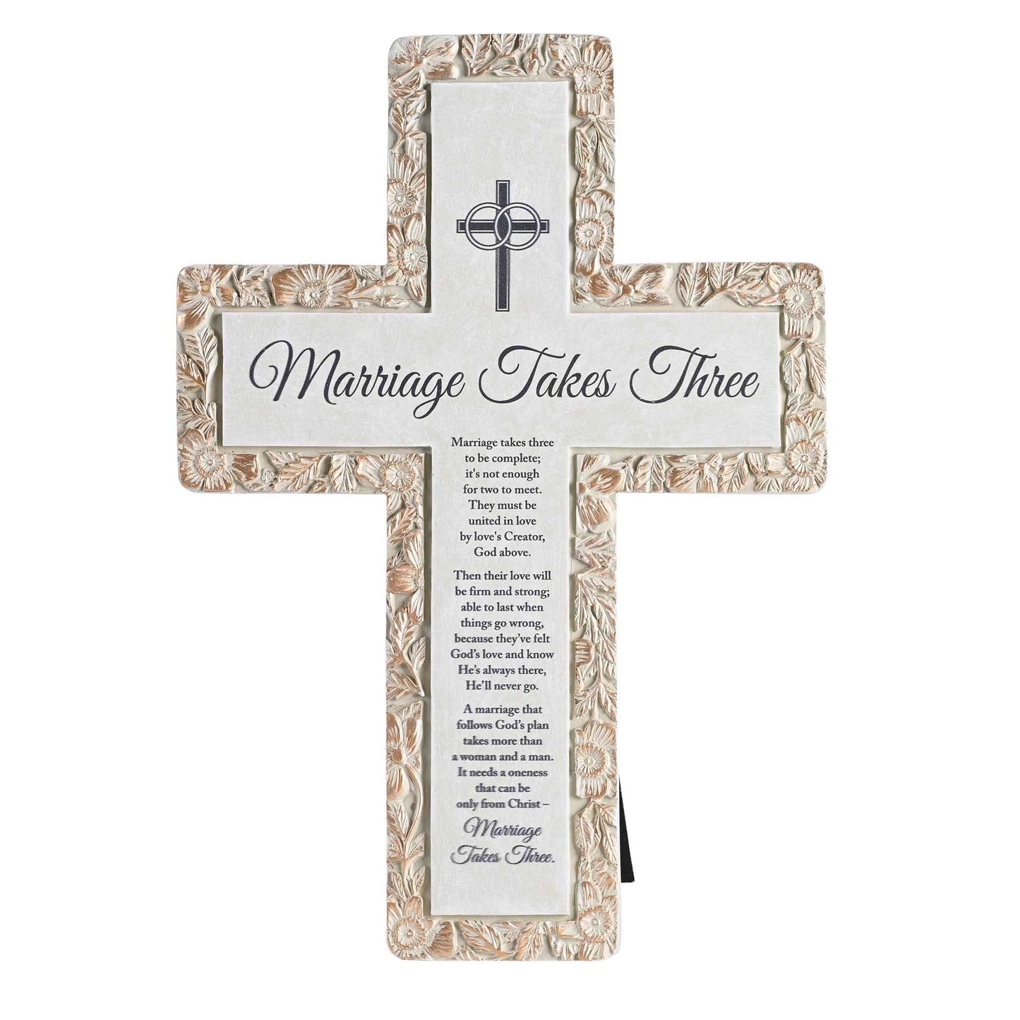 Tabletop Cross Marriage Takes Three Poem