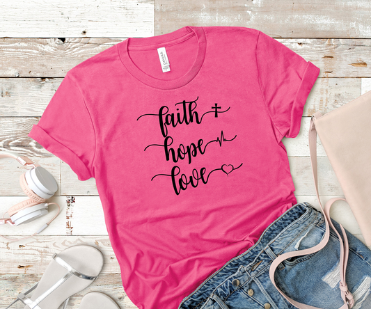Faith Hope Love T-Shirt: XL