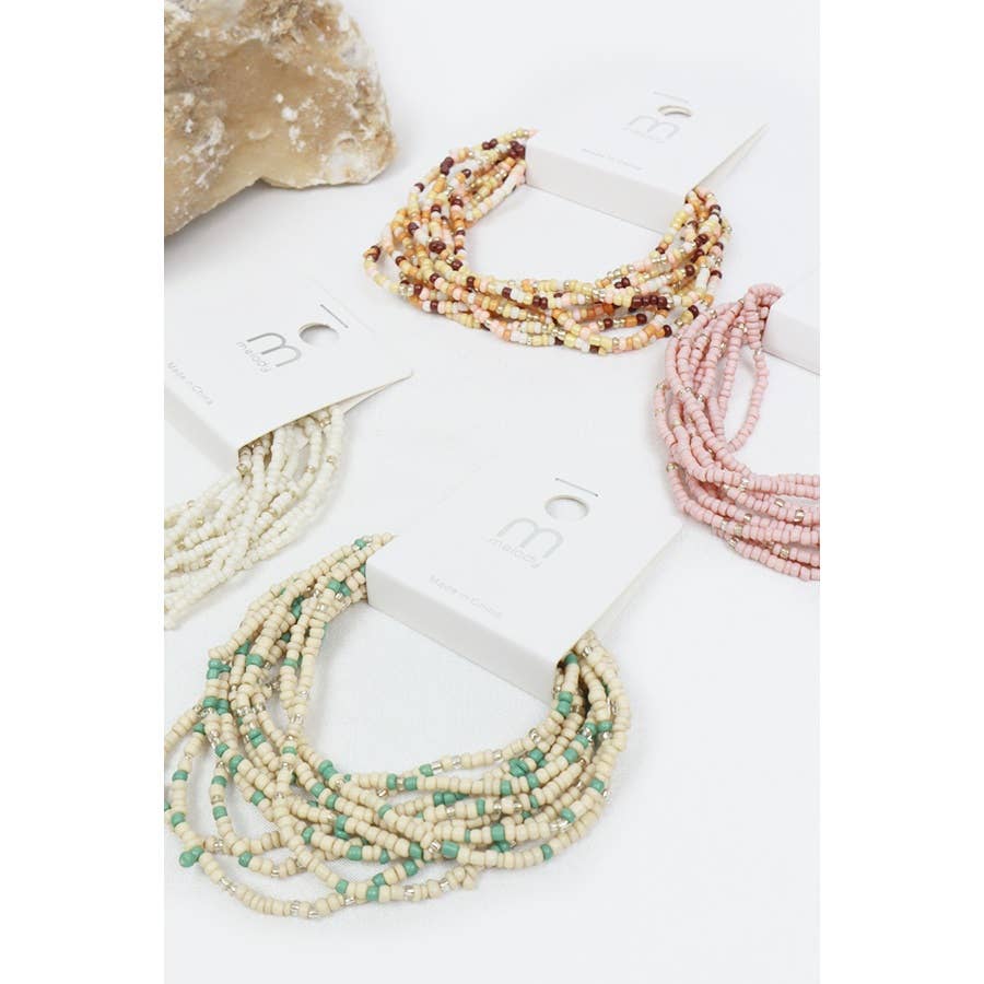 Seed Bead Bundle Bracelet: Mixed Color