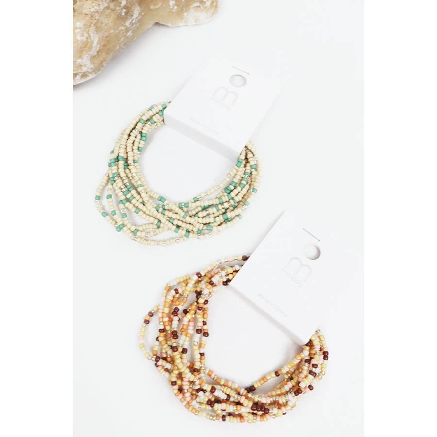 Seed Bead Bundle Bracelet: Mixed Color
