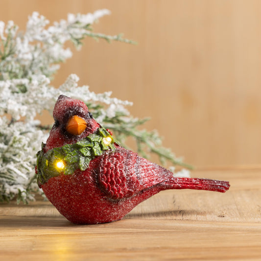 Light Up Cardinal Figurine Christmas Tabletop Decor