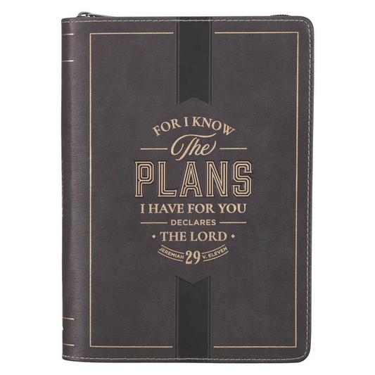 Journal zip Black For I know Jer 29:11