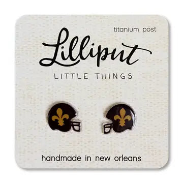 Helmet Fleur De Lys Earrings
