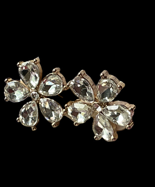 Flower Rhinestone Earrings