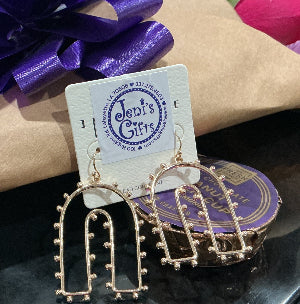 Gold Dot Arch Dangles