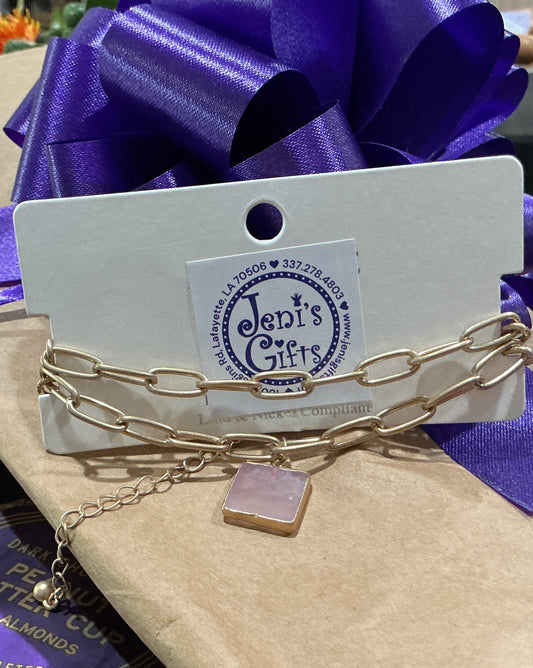 Natural Pink Stone Bracelet