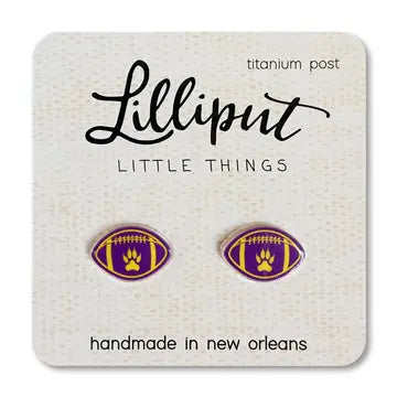 Tiger Paw Football Earrings